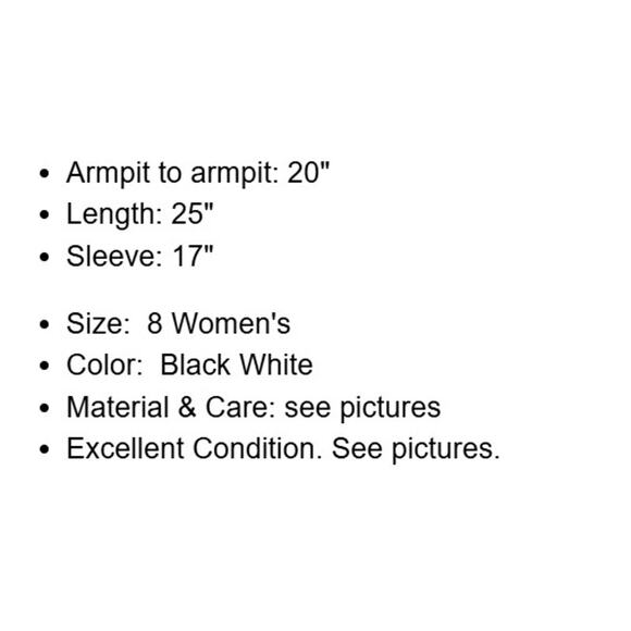 Ann Taylor Top Womens 8 Black White Embroidered Cotton Tunic Sequins Side Zip - Picture 4 of 13